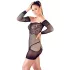 Mandy Mystery - netjurk met kraag en string zwart (S-L)