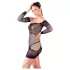 Mandy Mystery - netjurk met kraag en string zwart (S-L)