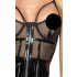 Noir - lakleren jurkje met netstof inzet - zwart