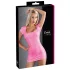 Cottelli Party - mini jurk - glanzend, korte mouw - roze