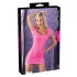 Cottelli Party - mini jurk - glanzend, korte mouw - roze - XL