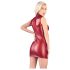 Cottelli Party - glanzende, mouwloze minijurk met rits (rood) - M