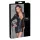 Cottelli Bondage - Jurk met glanseffect - Inclusief boeien - Zwart - M