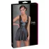 Cottelli - plooien jurk - met riem - zwart - M