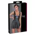 Cottelli - plooien jurk - met riem - zwart - XL