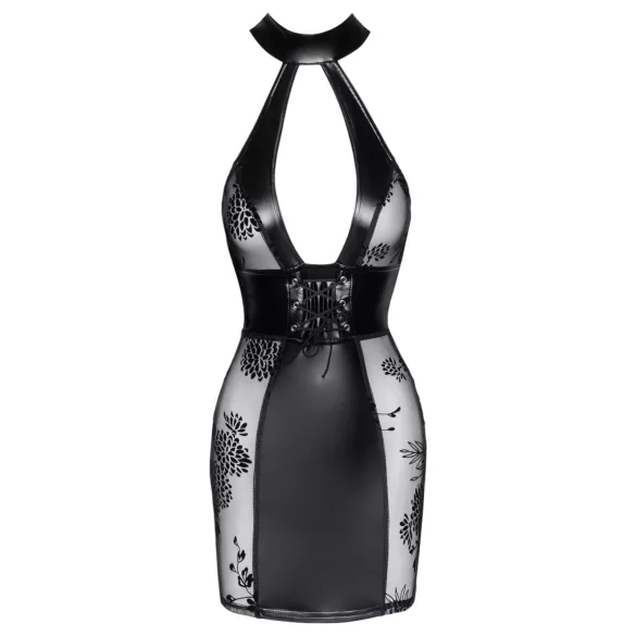 Noir - veters mini-jurk (zwart)