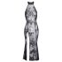 Noir - doorzichtige lange jurk met bloemenprint (zwart) - XL