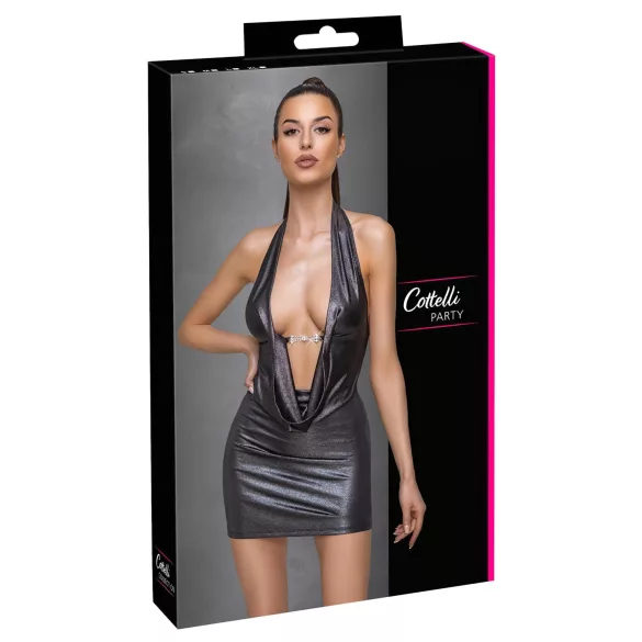 Cottelli Party - halterjurk (zilver) - M