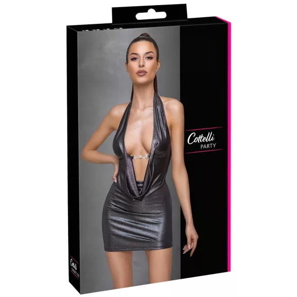 Cottelli Party - halterjurk (zilver) - L