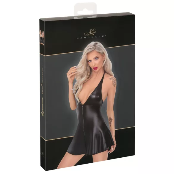 Noir - minijurk met slangenprint - zwart