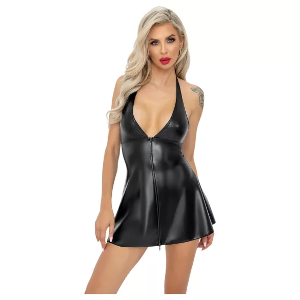 Noir - minijurk met slangenprint - zwart