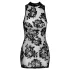Noir - mouwloze mini-jurk met rozenmotief (zwart)