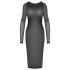 Cottelli Party - doorzichtige jurk met rits (zwart) - M
