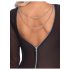 Cottelli Party - doorzichtige jurk met rits (zwart) - M