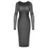 Cottelli Party - transparante jurk - met ritssluiting - zwart - L