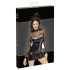 Noir - Glanzende jurk met transparante top (zwart) - M