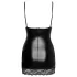 Noir - mini-jurk met doorschijnende zijkanten (zwart)