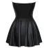 Cottelli - glanzende minijurk - geplooide rok - zwart - M