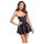Noir Libido - mat zwarte mini jurk - M