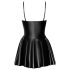 Noir Libido - mat zwarte mini jurk - M