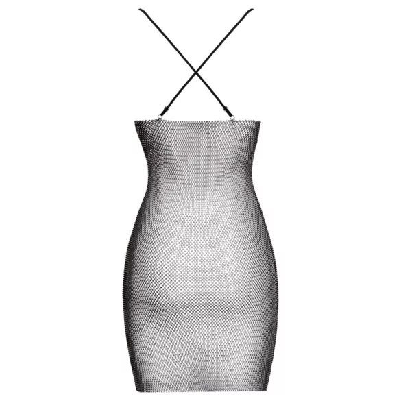 Cottelli Party - sexy minijurk met kettinkjes-effect (zwart) - S/M