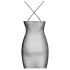 Cottelli Party - sexy minijurk met kettinkjes-effect (zwart) - S/M