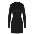 Cottelli - minijurk met open rug - kettingdetail - zwart