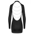 Cottelli - minijurk met open rug - kettingdetail - zwart - L