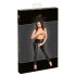 Noir - open, glanzende leggings (zwart)