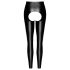 Noir - open, glanzende leggings (zwart)