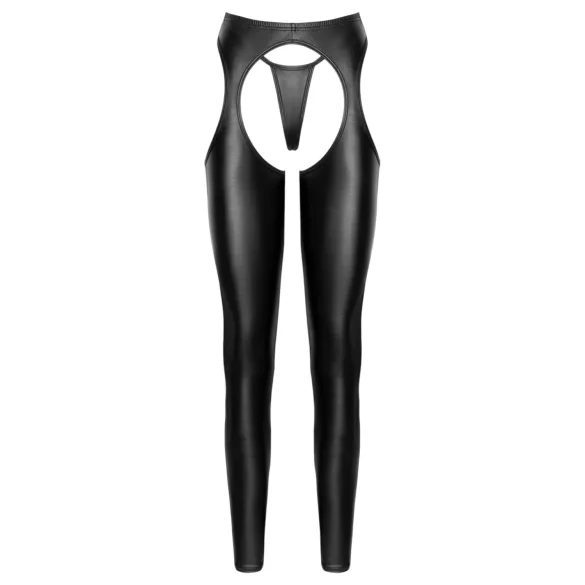 Cottelli - open chaps broek en string set (zwart)