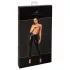 Noir - lange wetlook broek - zwart