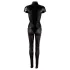 Cottelli - glanzende korte mouwen catsuit (zwart) - S
