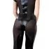 Cottelli - glanzende korte mouwen catsuit (zwart) - L