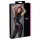 Cottelli - glanzende korte mouwen catsuit (zwart) - XL