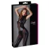 Cottelli - glanzende korte mouwen catsuit (zwart) - XL