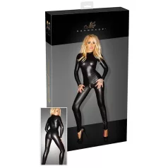 Noir - Catsuit dames - Glanzend - Lange mouw - Zwart - M