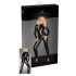Noir - Glanzende, lange mouwen jumpsuit (zwart) - M