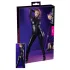 Cottelli - jumpsuit dames - lange mouw - glanzend zwart - M