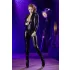 Cottelli - jumpsuit dames - lange mouw - glanzend zwart - M