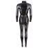 Cottelli - jumpsuit dames - lange mouw - glanzend zwart - M