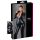 Cottelli Plus Size - Glanzende Jumpsuit met Lange Mouwen (Zwart)