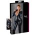 Cottelli Plus Size - Glanzende Jumpsuit met Lange Mouwen (Zwart) - 4XL