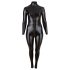 Cottelli Plus Size - Glanzende Jumpsuit met Lange Mouwen (Zwart) - 4XL