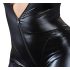 Cottelli Plus Size - Glanzende Jumpsuit met Lange Mouwen (Zwart) - 4XL
