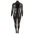 Cottelli Plus Size - Glanzende Jumpsuit met Lange Mouwen (Zwart) - 4XL