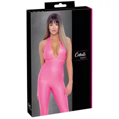 Cottelli Party - catsuit met diepe rug (roze)