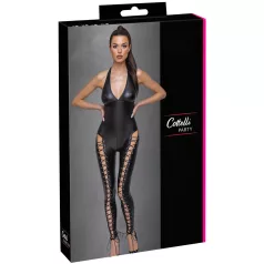 Cottelli Party - halter jumpsuit met veter (zwart)