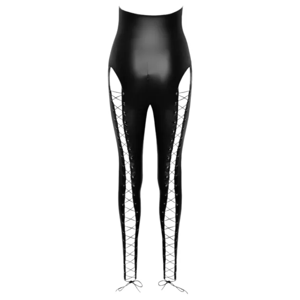 Cottelli Party - halter jumpsuit met veter (zwart)