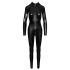 Noir - Lange jumpsuit met slangenprint (zwart)